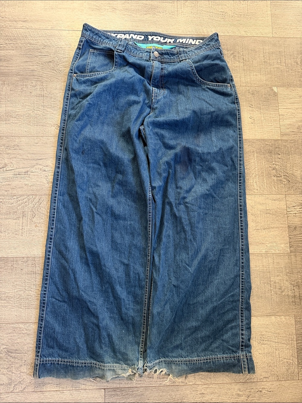 A-Lab baggy Jeans in Classic Blue Denim